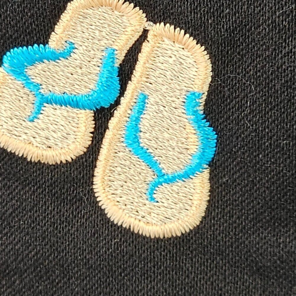 Good Clothes Black Cotton Crop Pants Stretch Womens 12 Embroidered Sandals - Picture 6 of 9